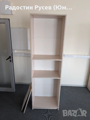 Секция (Етажерка) дървена с 4 рафта - 60х35х197см, снимка 2 - Секции и витрини - 53861233