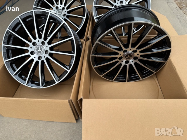 4 бр. чисто нови алуминиеви джанти спорт пакет Mercedes 20'' 5x112 , централен отвор 66.5, снимка 8 - Гуми и джанти - 53039945
