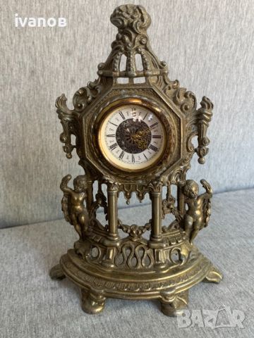 настолен бароков часовник , снимка 2 - Антикварни и старинни предмети - 46417094
