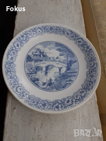 Френска порцеланова чиния порцелан, снимка 2 - Антикварни и старинни предмети - 53449196