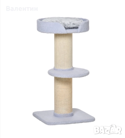 Котешка драскалка с легло PawHut