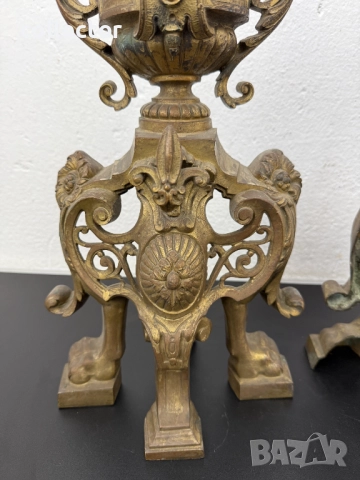 Френски каминни подпори - Наполеон III №7773, снимка 9 - Антикварни и старинни предмети - 52839805