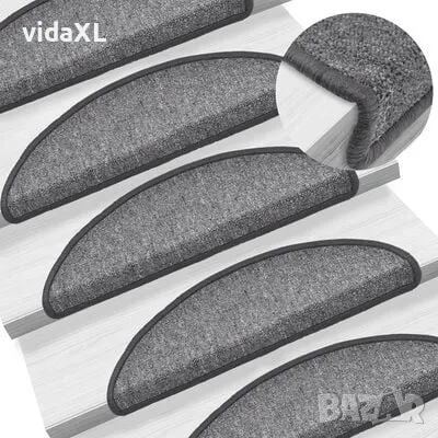 vidaXL Стелки за стъпала, 10 бр, 56x17x3 см, тъмносиви(SKU:149737), снимка 2 - Други - 49419618