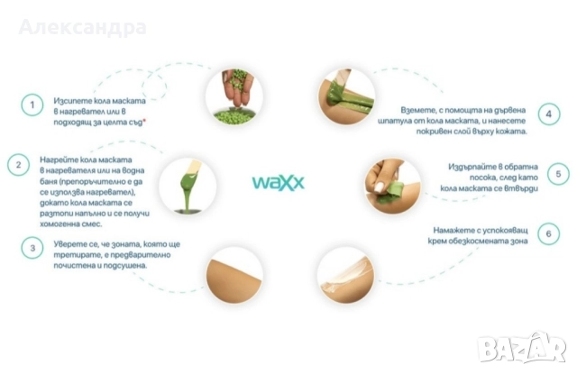 Безболезнена кола маска Waxx за бикини зона, снимка 2 - Козметика за тяло - 51538384