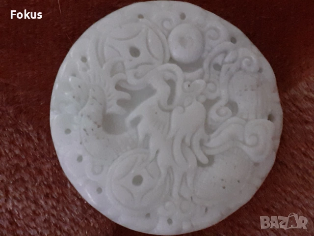 Стар антикварен медальон JADE, снимка 3 - Антикварни и старинни предмети - 53423688