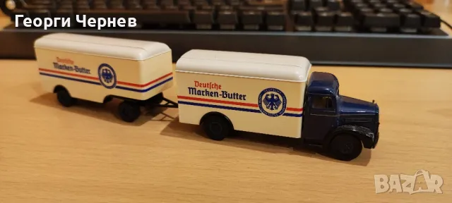 1:87 Brekina 7231 MAN F 8 Deutsche Marken-Butter Kofferzug 1/87, снимка 1 - Колекции - 49155471