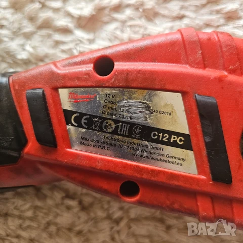 Millwaukee C12PC тръборез, ЛИПСВА режещото колело и оста му, снимка 3 - Други инструменти - 51278330