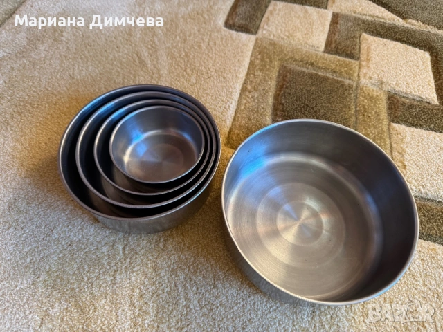 Комплект метални форми/купи – 5 размера – многофункционални , снимка 3 - Прибори за хранене, готвене и сервиране - 53670188