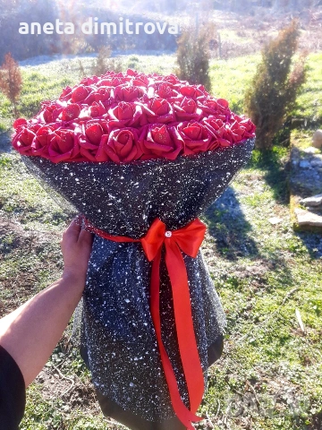 Букети от рози от фоам., снимка 4 - Подаръци за жени - 53667060