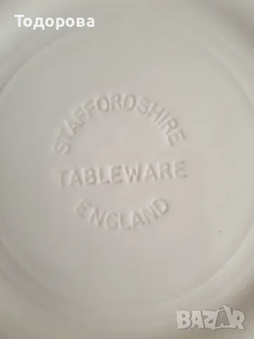 Английски комплект чинни с декор котки -Staffordshire tableware England, снимка 7 - Сервизи - 49233041