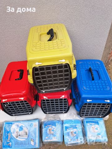 4 бр Транспортна кутия,клетка(куче,котка,зайче, папагал) + памперси, снимка 2 - За кучета - 46470029