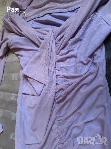 Дамска рокля в бледо лилаво, снимка 4 - Рокли - 50664696