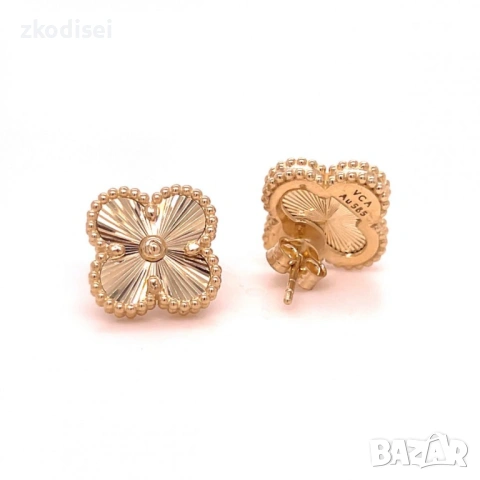 Златни обеци Van Cleef 5,73гр. 14кр. проба:585 модел:37773-5, снимка 2 - Обеци - 54192447
