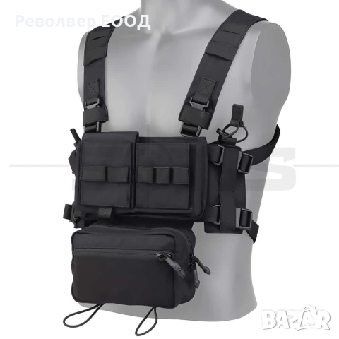 ТАКТИЧЕСКА ЖИЛЕТКА PMC MICRO D CHEST RIG – BLK, снимка 7 - Екипировка - 45056886