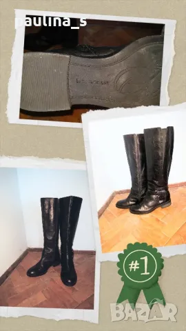 Два броя / Маркови ботуши естествена кожа "Enzo Argiolini" и "DKODE" , снимка 2 - Дамски ботуши - 27306035