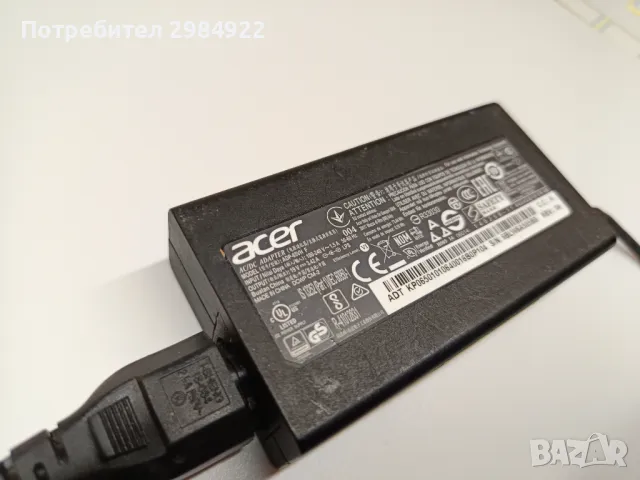 Оригинално зарядно за лаптоп ACER ADP-65VH F 19V 3,42A (5.5x1.7), снимка 2 - Части за лаптопи - 49321297