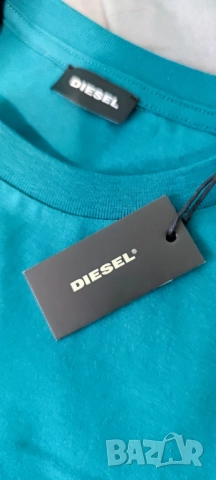 Diesel Тениска superior тъмно зелена M, снимка 5 - Тениски - 52297615
