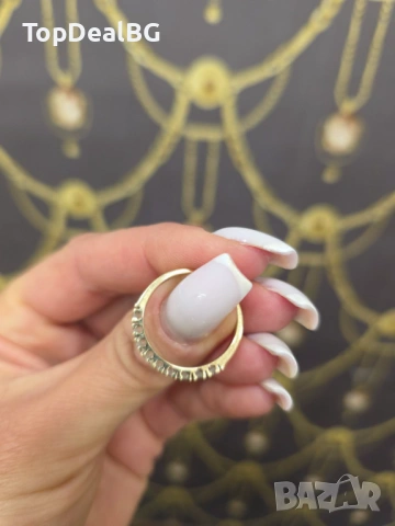 Златен пръстен с диамант, снимка 2 - Пръстени - 53964015