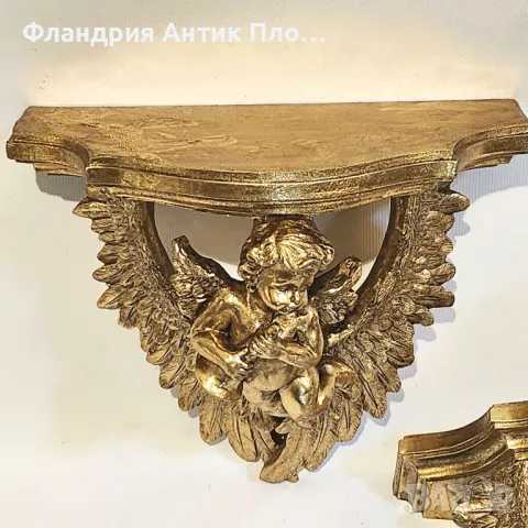 Декоративна конзола с ангел в бароков стил, снимка 3 - Декорация за дома - 49644586