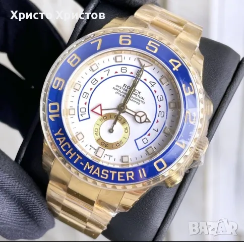 Мъжки луксозен часовник Rolex Yacht-Master II 18ct Yellow Gold  Mercedes 44 Regatta, снимка 2 - Мъжки - 47227675