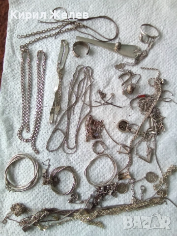 100 грама сребърни накити за поправка за реставрация за части или материал 15277, снимка 3 - Колиета, медальони, синджири - 53052915