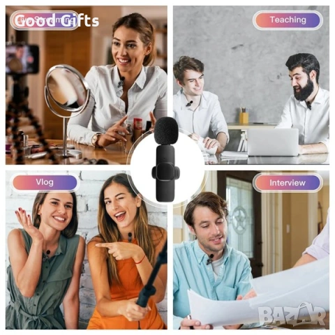 Комплект Безжични Микрофони K9 – Професионален звук за вашия смартфон, снимка 9 - Друга електроника - 53833299