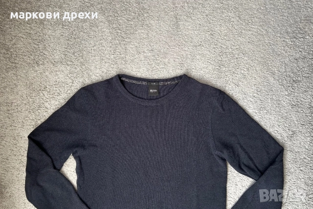 BOSS Тениска с дълъг ръкав  Slim Fit M, снимка 2 - Тениски - 52737735