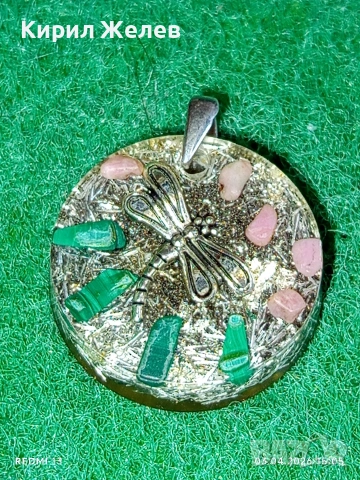 Ръчно изработено органитно бижу сребро,малахит,розов кварц 51887, снимка 6 - Колиета, медальони, синджири - 54079409
