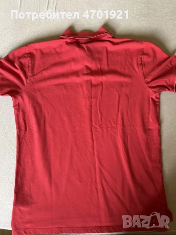 Мъжка червена тениска HUGO, снимка 5 - Тениски - 53216176
