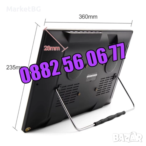 Преносим телевизор 16 инча, портативен цифров телевизор 16 инча 12v / 220v, снимка 3 - Телевизори - 52545860