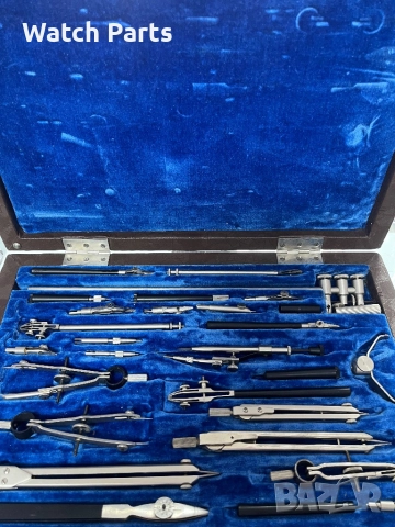 Съветски винтидж комплект чертожни инструменти НЧК-24-1 , снимка 4 - Други инструменти - 52704190