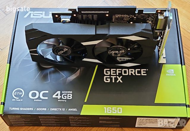 ASUS GEFORCE GTX 1650 DUAL EVO 4GB GDDR6 128bit видео карта с гаранция, снимка 4 - Видеокарти - 46678156