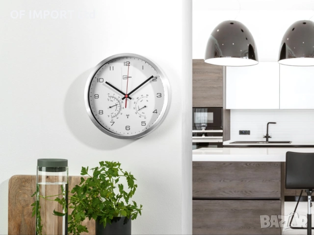 Стенен Часовник с Термометър и Влагомер LIVARNO, снимка 2 - Други стоки за дома - 53451036