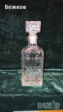 стъклена гарафа, снимка 3 - Антикварни и старинни предмети - 52547409