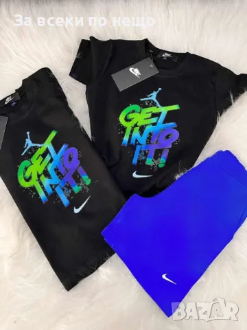 Nike Jordan Детски Черен Къс Летен Комплект Найк Джордан Размери: 3-4г Код B345, снимка 2 - Детски комплекти - 50248558