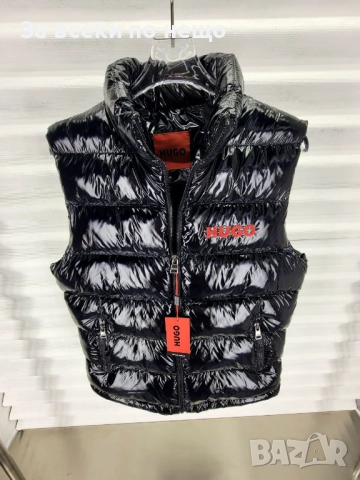 Hugo Boss Мъжки Черен Лачен Елек🔝Мъжка Грейка В Черен Цвят Лак Хуго Бос Код A854, снимка 1