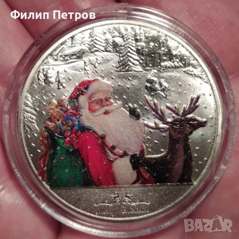 Коледно - новогодишен плакет в защитна капсула . Merry Christmas and Happy New Year, снимка 9 - Нумизматика и бонистика - 48410868