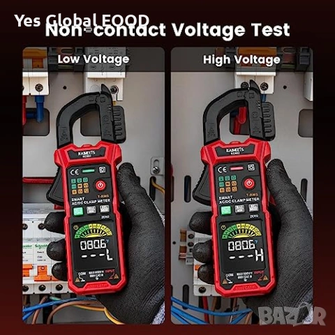 KAIWEETS токови клещи True RMS 6000 counts Auto-Ranging, снимка 6 - Други инструменти - 53021229