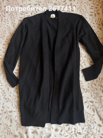 Черна дълга жилетка H&M 