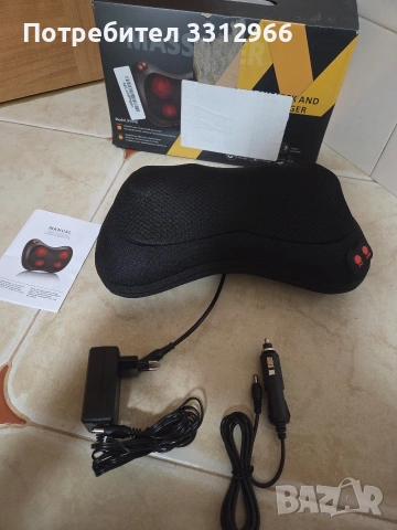 Чисто нова Шиацу масажна възглавница, предназначена за отпускане на мускулите  , снимка 2 - Масажори - 53754824