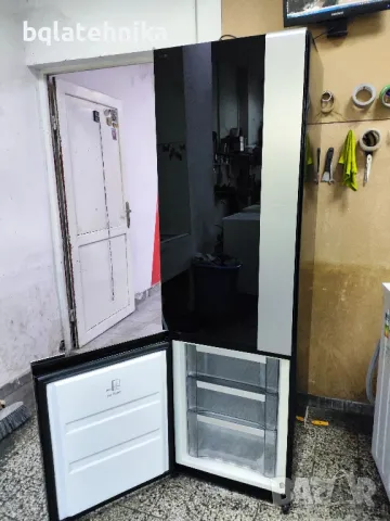 черен хладилник с отделен фризер , снимка 6 - Хладилници - 49936387