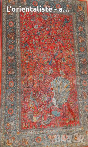Персийски килим коприна , снимка 1 - Килими - 45385077