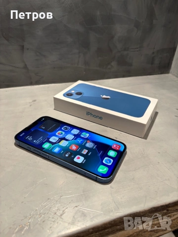 КАТО НОВ Iphone 13 Blue 128 GB, снимка 7 - Apple iPhone - 54084893