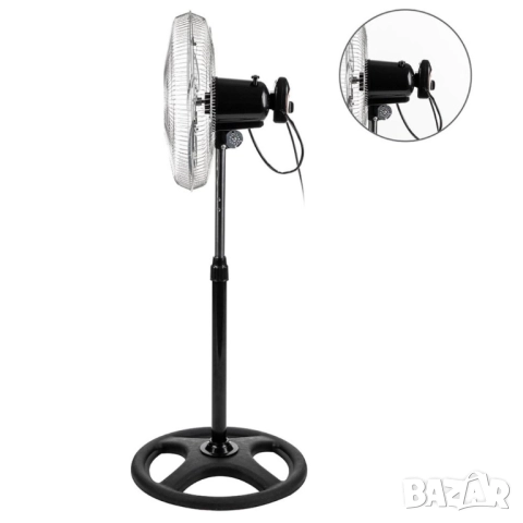 Вентилатор на стойка 16''Muhler FM-6136D 3in1, 50W, индустриален, на стойка, стена, под, снимка 2 - Друга електроника - 52112836
