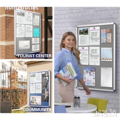 ПРОМОЦИЯ Табло за обяви, бележки и съобщения със стенен монтаж SWANSEA X001GI7SZD, снимка 5 - Други - 50698395