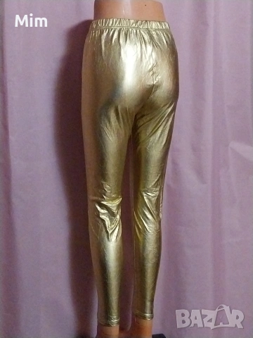 М Златист клин от еко еластична кожа , снимка 4 - Клинове - 53207765