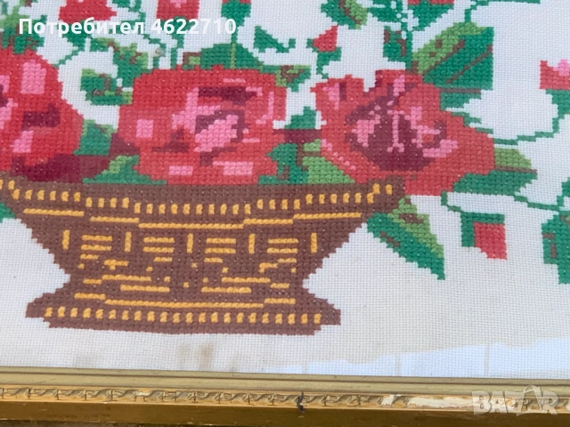 стара картина български гоблен , снимка 4 - Картини - 52424729