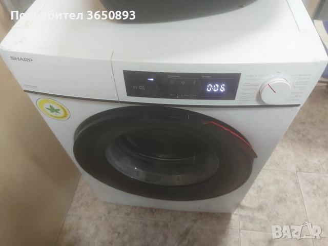 10 кг пералня Шарп внос Германия работи перфектно. , снимка 2 - Перални - 53723573