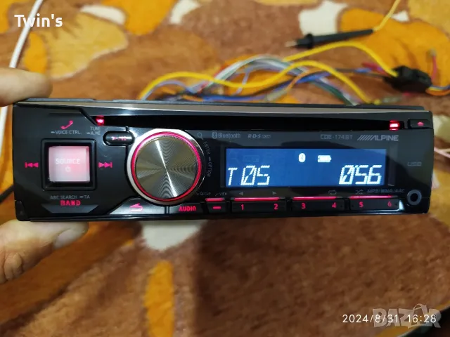 ✅ Alpine CDE-174BT CD/USB/MP3 плейър с Bluetooth, снимка 6 - Радиокасетофони, транзистори - 47245692