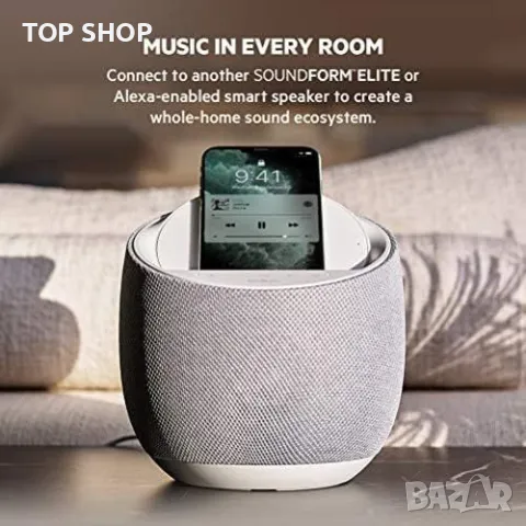 Belkin SOUNDFORM Elite Hi-Fi Smart Speaker + Безжично зарядно устройство с Alexa, снимка 8 - Тонколони - 49106158